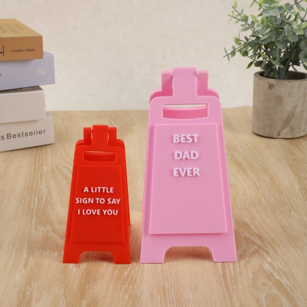 Henkilökohtainen 3D-tulostettu teksti A-muotoinen Mini Love Sign Desk Decor Ystävänpäivä vuosipäivä lahja pariskunnille