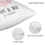 Personalisierte Sie & Me Holding Hands Line Art Kissen werfen Kissenabdeckung Valentinstag Jahrestag Geschenk für Ehepaar