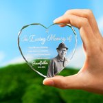 Personalised In Loving Memory of Photo Design Round Heart Shape Christmas Ornament with Name and Year Memorial Gift for Loss of Loved One