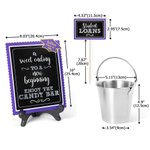 Personalised School Colours Snack Dessert Buffet Labels Set of 16 with Sweets Bar Table Sign and Bucket Graduation Party Decoration Favors