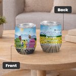 Personalised Travel Partners Couple Husband and Wife Love Wine Tumbler Anniversary with Insulation Effect