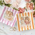 Personalisierte Aquarell-Stil Besties Foto gestreiften keramischen Schmuck Schüssel mit Titel und Text täglichen Gebrauch Geburtstag Geschenk für Freunde Frauen