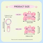 Personalised Lip Love Paw Print Acrylic Bone-Shaped Pet ID Tag with Name and Phone Number Daily Use Birthday Adoption Day Gift for Pet Lover Dog Owner