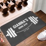 Gepersonaliseerde Visual Impact Dumbbell Sportschool deurmat met naam Sportschool Decor Verjaardagscadeau voor mannen fitnessliefhebbers