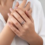 Personalized Hug Arm Sterling Silver Ring with Initial Dainty Jewellery Mother's Day Anniversary Gift for Couples