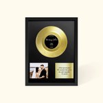 Marco para disco de vinilo personalizado con foto y texto decoración del hogar regalo de aniversario y recuerdo para pareja