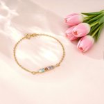 Personalized Peas Pod 2-6 Birthstones Necklace Bracelet Dainty Family Jewellery Birthday Mother's Day Gift for Mother Grandmother