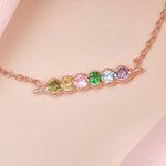 Personalized Peas Pod 2-6 Birthstones Necklace Bracelet Dainty Family Jewellery Birthday Mother's Day Gift for Mother Grandmother