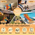 Personalizzato Cool Comic Style Lightning Cloud Quick Dry Oversized Beach Towel con nome Beach Party Birthday Gift for Family Friends (Regalo di compleanno per la famiglia e gli amici)