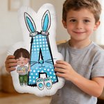 Personalized Cute Cartoon Kid Character Initial Shaped Throw Pillow Home Decor Birthday Gift for Boys Girls