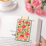 Personalised Retro Birth Flower Magnetic Bookmark Clip with Name School Supplies Daily Use Reading Club Birthday Gift for Book Lovers