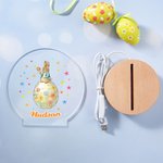 Personalized Multi-Pattern Acrylic Easter LED Night Light with Name Daily Use Easter Gift for Boys Girls