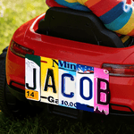 Personalized Multicolour Car Number Plate with Number and Letter Car Accessory Daily Use Birthday Gift for Men