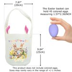 Personalized Watercolour Bunny Easter Basket with Name and Bunny Ears Egg Hunting Accessory Easter Gift for Kids