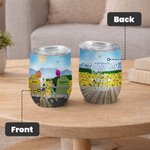 Personalised Couple I Love You Forever Sunflower  Wine Tumbler Birthday 12oz