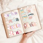 Personalized Vintage Daisy Themed Colorful Name Magnetic Bookmark Clips Back to School Birthday Gift for Book Lovers Students