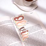 Personalized Vintage Daisy Themed Colorful Name Magnetic Bookmark Clips Back to School Birthday Gift for Book Lovers Students
