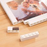 Puzzles en briques de construction personnalisés avec 1 à 5 photos et texte - Cadeau fête des Mères anniversaire pour maman couple famille