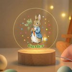 Personalized Multi-Pattern Acrylic Easter LED Night Light with Name Daily Use Easter Gift for Boys Girls