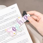 Personalized Vintage Daisy Themed Colorful Name Magnetic Bookmark Clips Back to School Birthday Gift for Book Lovers Students