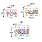 Personalized Rabbit Flowers Easter Eggs Food Grade Metal Biscuit Box with Name Daily Use Easter Gift for Boys Girls Kids
