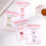 Personalized Vintage Daisy Themed Colorful Name Magnetic Bookmark Clips Back to School Birthday Gift for Book Lovers Students