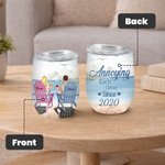 Personnalisé Couple Love Each Other for Many Years Travel Together Snow Wine Tumbler Anniversary Suitable for Hot and Cold Liquids
