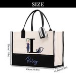 Personalisierte Cartoon-Charakter Stethoskop große Kapazität Canvas Tote Tasche mit Namen Geburtstag Anerkennung Geschenk für Krankenschwester Arzt