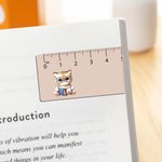 Personalized Reading Animal Ruler Design Magnetic Bookmark Clip with Name Birthday Back to School Gift for Kids Bookworms