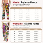 Personalized Graffiti-Art Design Kid Woman Man Pajama Pants with Colorful Name and Drawstring Daily Wear Birthday Gift for Kids Family