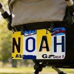 Placa de matrícula personalizada multicolor con número y letra Accesorio para coche Uso diario Regalo de cumpleaños para hombre