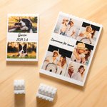 Personalisierter Fotobaustein mit Ständer für 1-5 Fotos und Text – Geschenk zum Geburtstag und Jahrestag für Paare Freunde und Familie