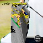 Personlig langhalet leopard Marsupilami magnetisk navn vaffel golfhåndkle med hengende klips bursdagsgave til golfspiller | Callie × Marsupilami®