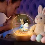 Personalized Multi-Pattern Acrylic Easter LED Night Light with Name Daily Use Easter Gift for Boys Girls