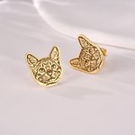 Boucles d'oreilles personnalisées avec photo du visage de l'animal de compagnie Bijoux délicats Anniversaire Cadeau commémoratif pour l'amoureux de l'animal de compagnie
