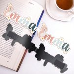 Personalized Vintage Daisy Themed Colorful Name Magnetic Bookmark Clips Back to School Birthday Gift for Book Lovers Students