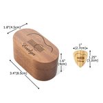 Personalized Wooden Magnetic Guitar Picks Storage Box Set with Engraved Name or Monogram Birthday Gift for Musician Guitar Player