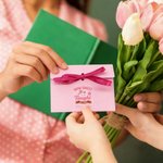 Personalised Pink Heart Apple Coffee Gift Card Holder with Name Valentine's Day Teacher's Day Appreciation Gift for Teachers