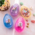 Personalized Cute Highland Cow Initial Fillable Jumbo Easter Egg with Name Easter Egg Hunt Party Gift for Kids