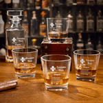 Personalisierte lustige Verschreibung Whiskey Dekanter mit Namen Vatertag Geburtstag Geschenk für Barkeeper Whiskey-Liebhaber