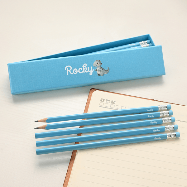 Boîte de 12 crayons HB personnalisés avec nom Cadeau d'anniversaire de rentrée scolaire pour enfants