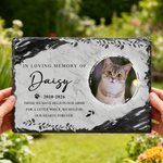 Personalizado Pet Memorial Foto Piedra Jardín con Nombre y Año Patio Decoración Pet Keepsake Regalo para los dueños de mascotas amantes del jardín