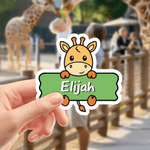 Personalised Cute Animal Waterproof Stickers Labels with Name Stationery Marking Back to School Birthday Gift for Kids Students