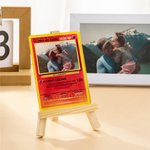 Carte Pokémon Classique TCG Personnalisée avec Photo et Texte Support en Bois Cadeau Fête des Pères ou Anniversaire pour Papa