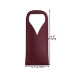 Personalized Pearl Effect Birth Flower Initial PU Leather Protective Wine Bag with Name Mother's Day Wedding Party Anniversary Gift for Wine Lovers