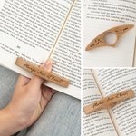 Personalized US State Thumb Book Page Holder with Engraved Name Reading Corner Birthday Gift for Long Distance Friends Siblings Family