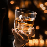 Personalisierte lustige Verschreibung Whiskey Dekanter mit Namen Vatertag Geburtstag Geschenk für Barkeeper Whiskey-Liebhaber