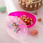 Personalized Cute Highland Cow Initial Fillable Jumbo Easter Egg with Name Easter Egg Hunt Party Gift for Kids