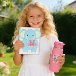 Personnalisé animaux mignons étiquettes imperméables avec nom papeterie marquage retour à l'école cadeau d'anniversaire pour les enfants étudiants