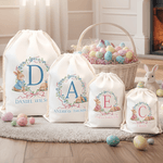 Sac en toile avec nom et initiales pour le rangement quotidien Cadeau de Pâques pour garçons filles